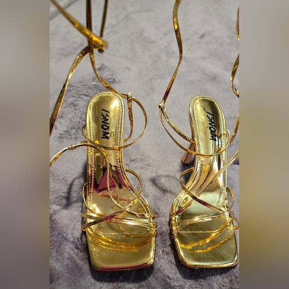 ISNOM Lace Up Heels #608 - Picture 2 of 13